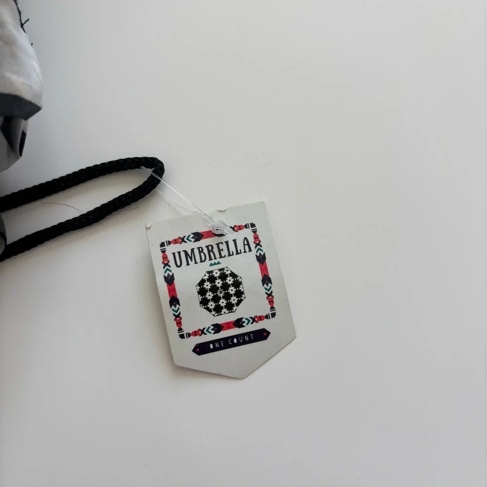 black and white umbrella